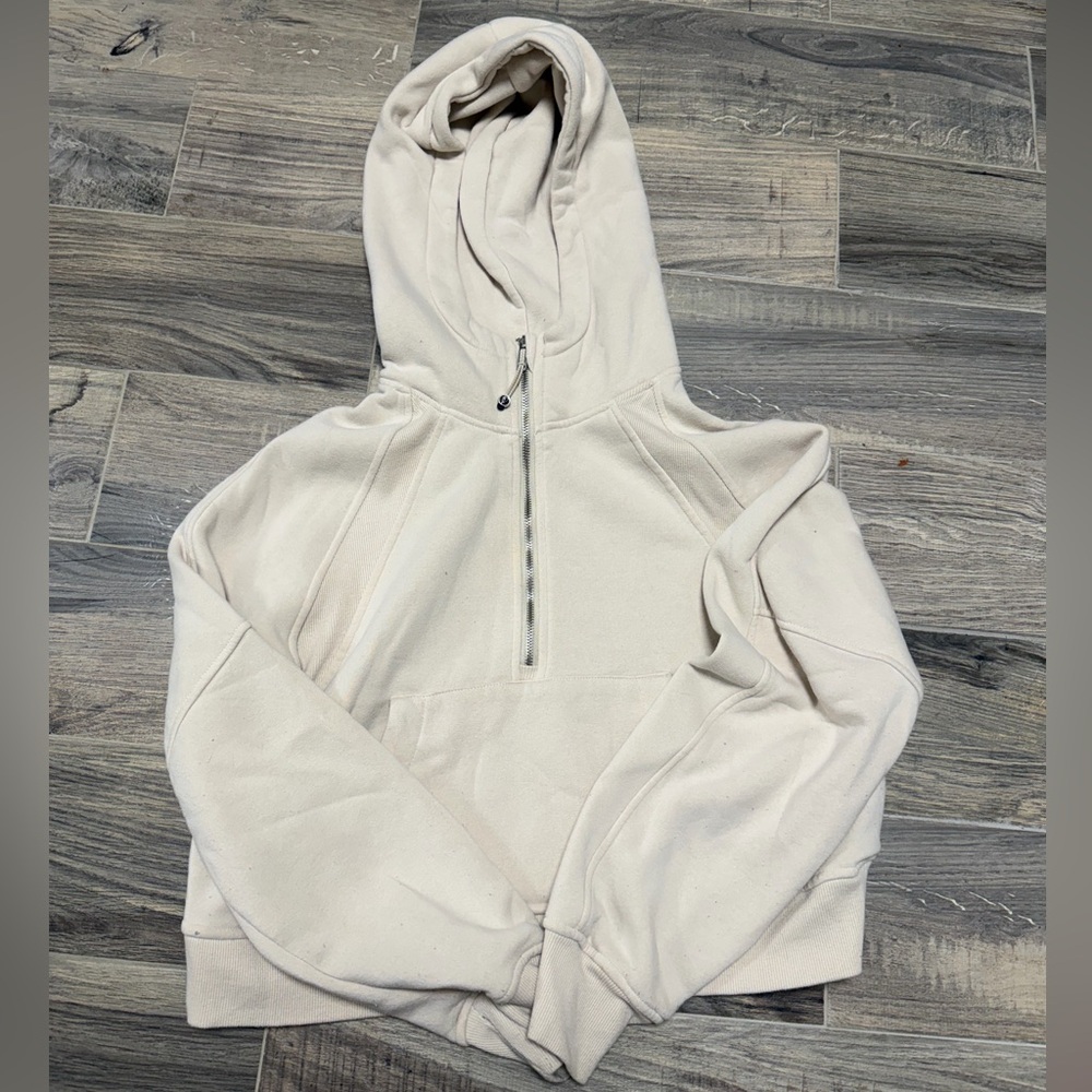 Cream Half-Zip Hoodie